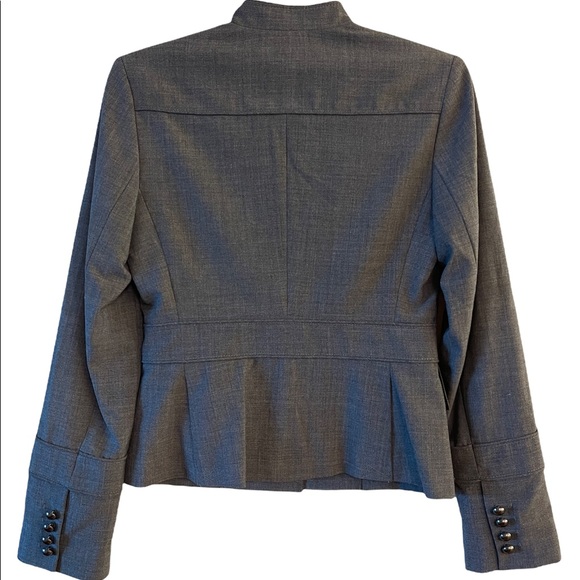 Express Design Studio Women's Heather Gray Military Suit Jacket 2 - Picture 2 of 10
